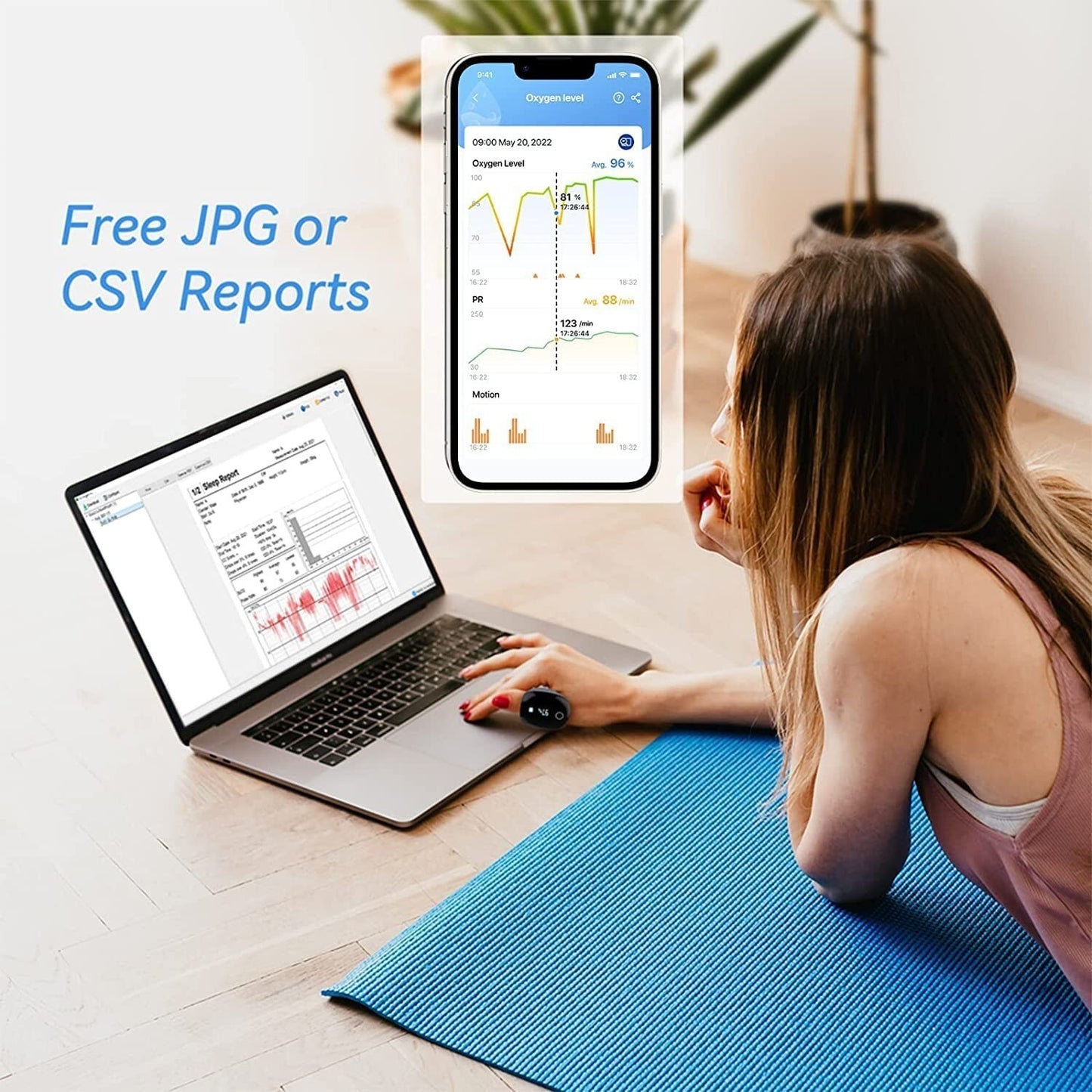 O2 Ring Saturimetro Da Dito, Misuratore Ossigeno Da Dito, Pulsossimetro Da Dito