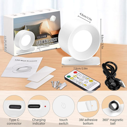 Lampada da parete interni con batteria Abat Jour da muro Applique da Parete