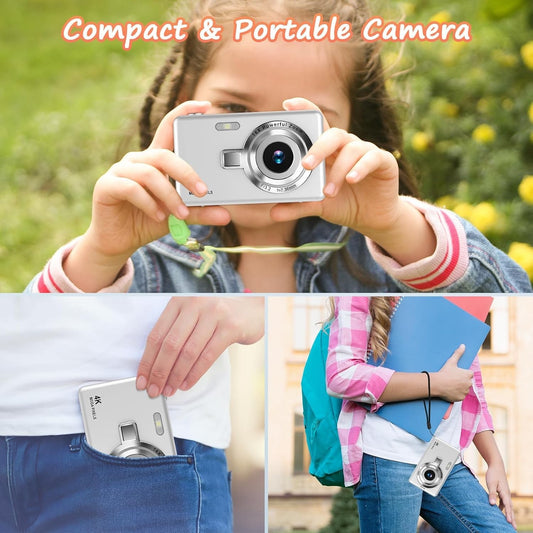 Macchina Fotografica Digitale con Scheda 64GB, 1080P 40MP con Zoom 8X Flash