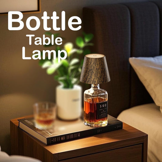 Lampada ricaricabile a forma di bottiglia MU LIN, lampada da tavolo wireless.