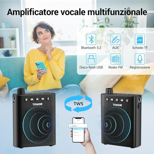 Amplificatore vocale portatile per insegnanti altoparlante TONOR