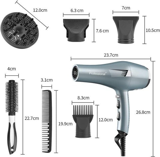 Phon Capelli 30M/S Asciugacapelli Professionale Con 120 Milioni Di Ioni Negativi