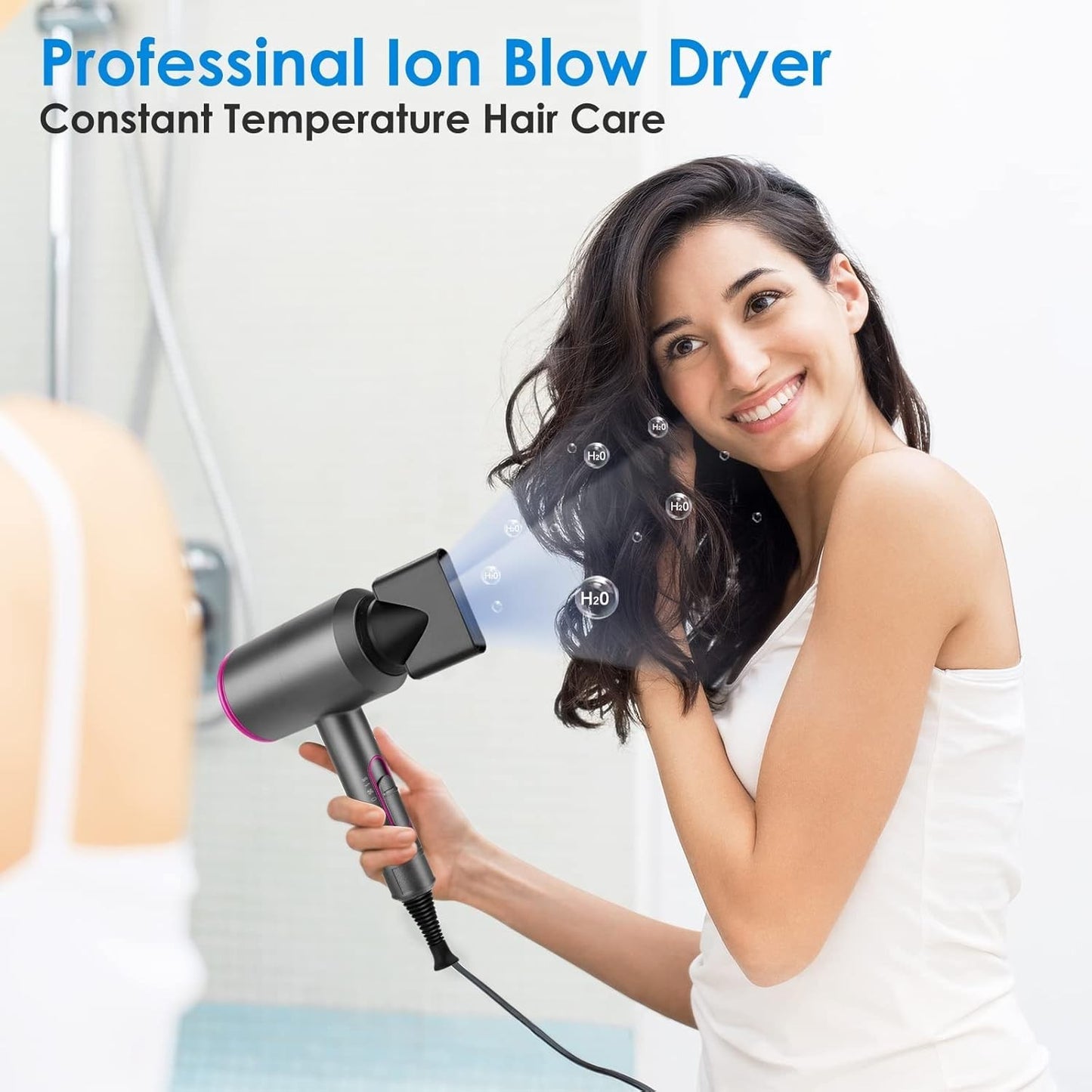 Phon Capelli con Diffusore 2000W Asciugacapelli Ionico Professionali