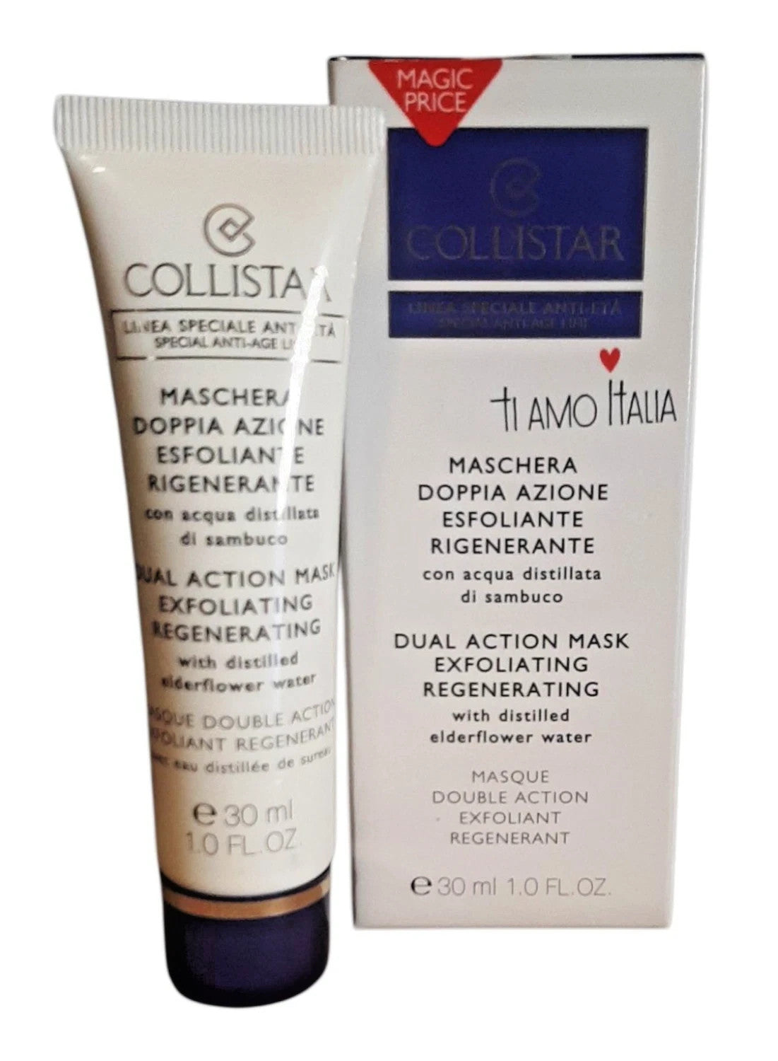 COLLISTAR MASCHERA DOPPIA AZIONE ESFOGLIANTE RIGENERANTE 30 ML ANTI-ETA'