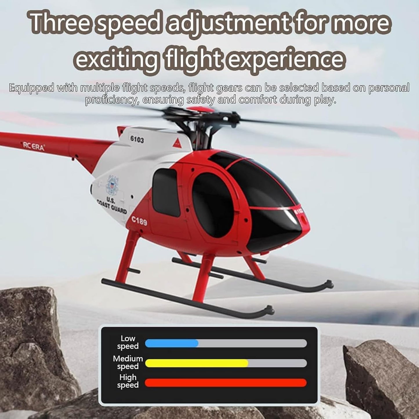 Elicottero Telecomando 1:28 4CH 2.4GHz 6 Assi Brushless 3 Batterie RTF 15min USB