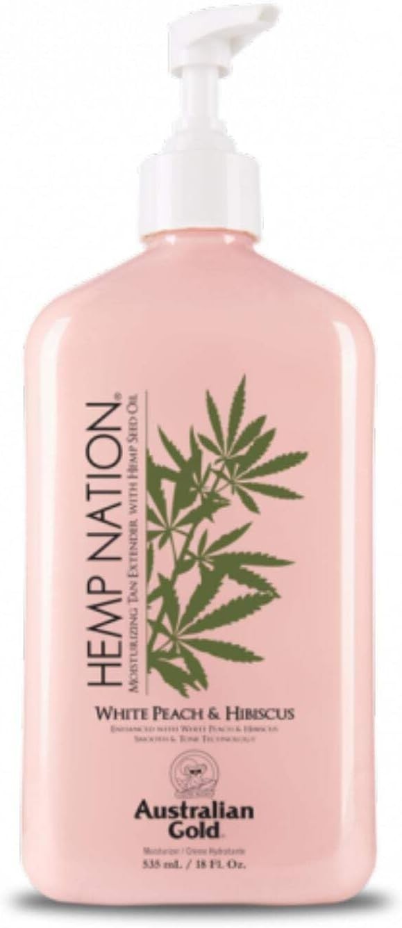 Australian Gold Hemp Nation Lozione Corpo Pesca Bianca Ibisco Abbronzatura 535ml