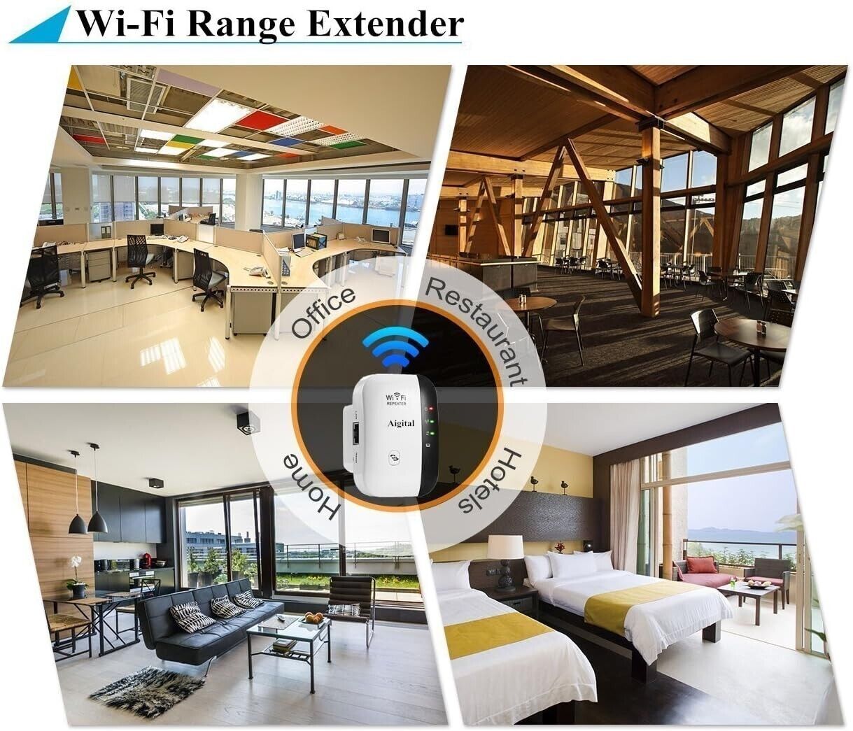 Aigital, ripetitore Wi-Fi 300 Mbit/s, ripetitore Wi-Fi Access Point Wi-Fi