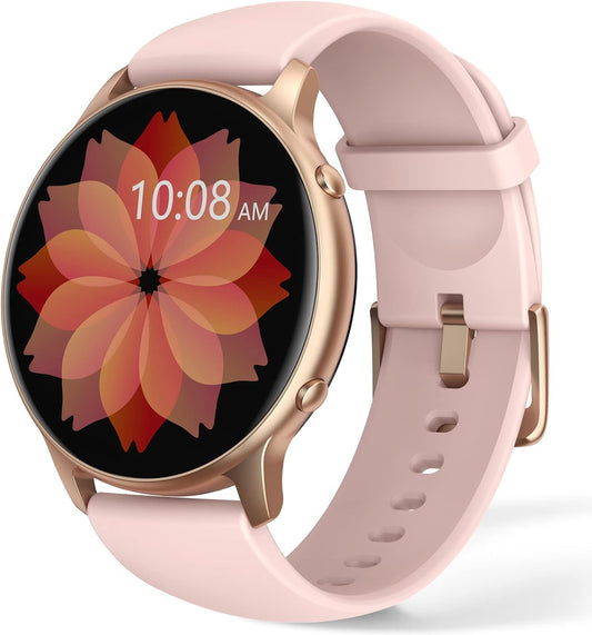 TUYOMA Smartwatch Donna, 1,3" Schermo Tattile Orologio Smart Watch, IP68 Impermeabile, con Cardiofrequenzimetro Da Polso, Ossimetro, Monitor Sonno, Notifiche Messaggi, per Android iPhone