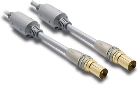 Metronic Prolunga TV Blindata 418002 1,5M Grigio Attacco M/M diametro 9,52 mm