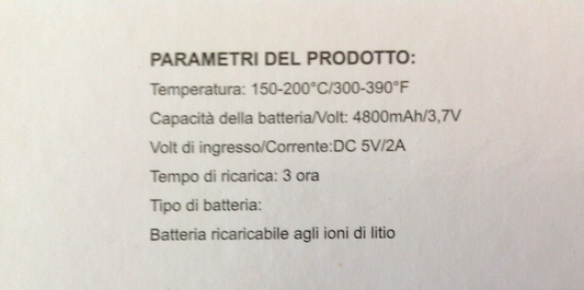 Arricciacapelli Senza Fili Riscaldamento Rapido 4 Livelli Temperatura Portatile