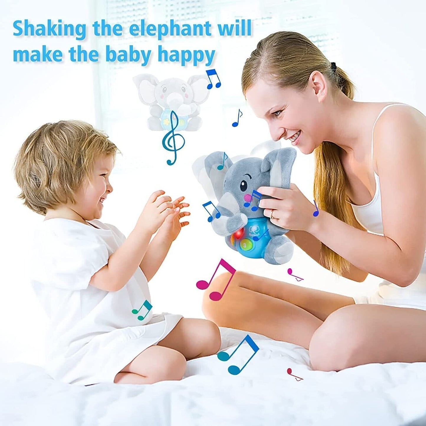 Elefante Peluche Neonato Giochi Bambini 6 Mesi Interattivi Peluche Neonato