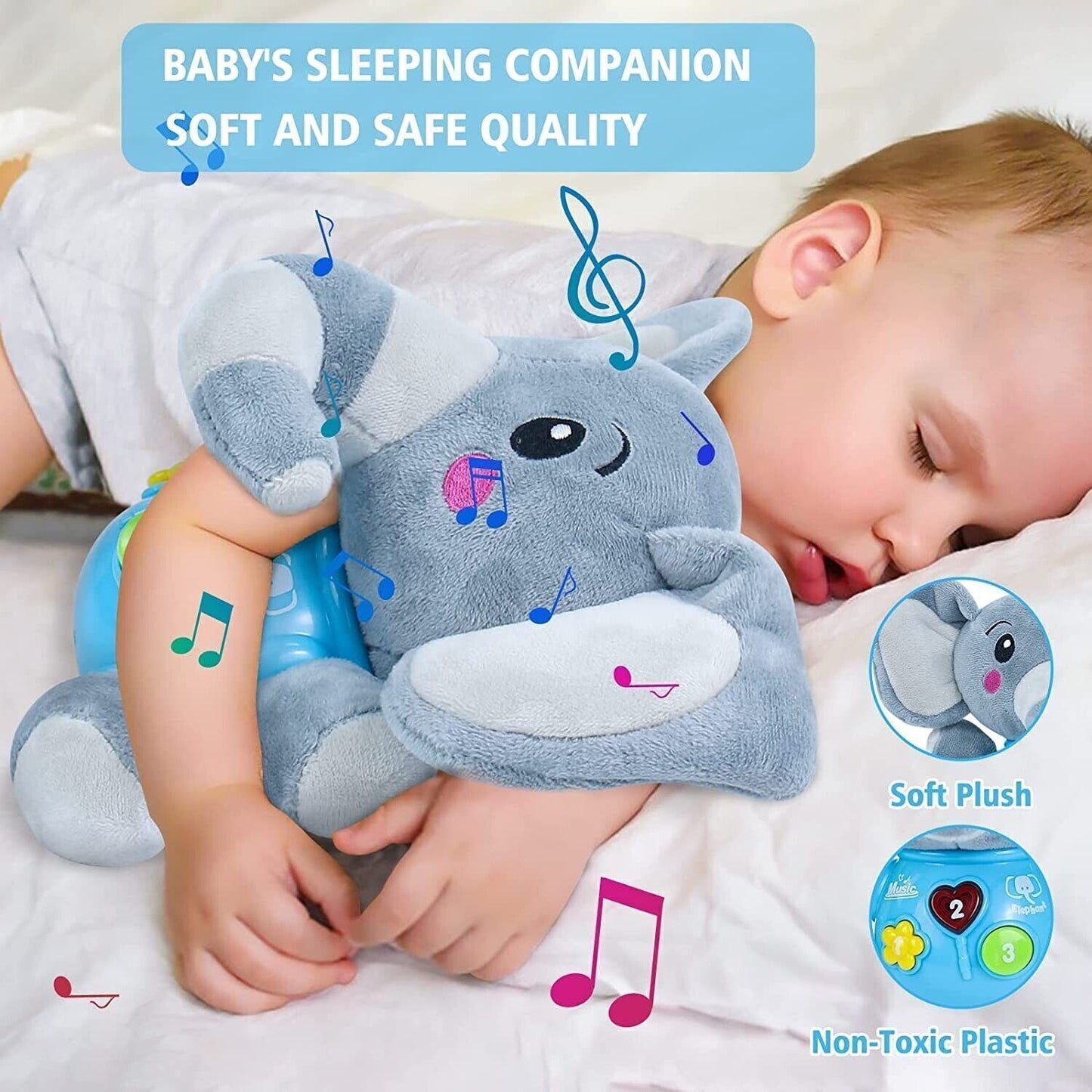 Elefante Peluche Neonato Giochi Bambini 6 Mesi Interattivi Peluche Neonato