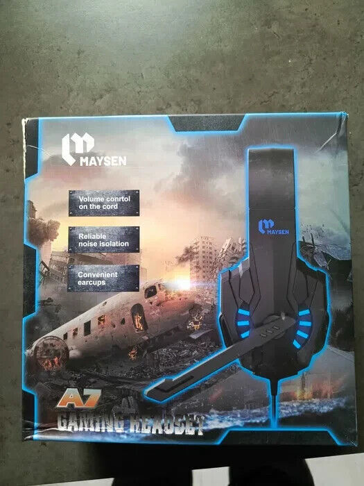 Cuffie MAYSEN A7 gaming cablate microfono regolabile e controllo volume