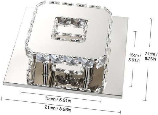 Plafoniera a LED DAXGD, in acciaio inox con cristallo specchiato