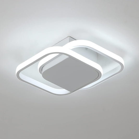 Lampadario LED Soffitto,Moderna Quadrata Bianca Semplice in Acrilico