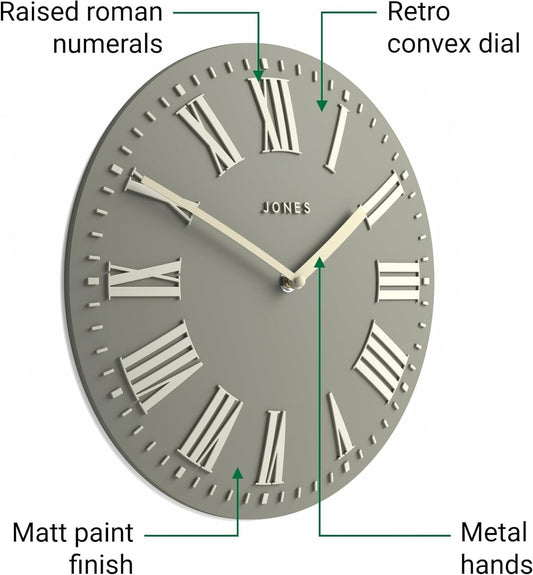 Orologio da parete convesso tradizionale da 12" per interni di alta qualità