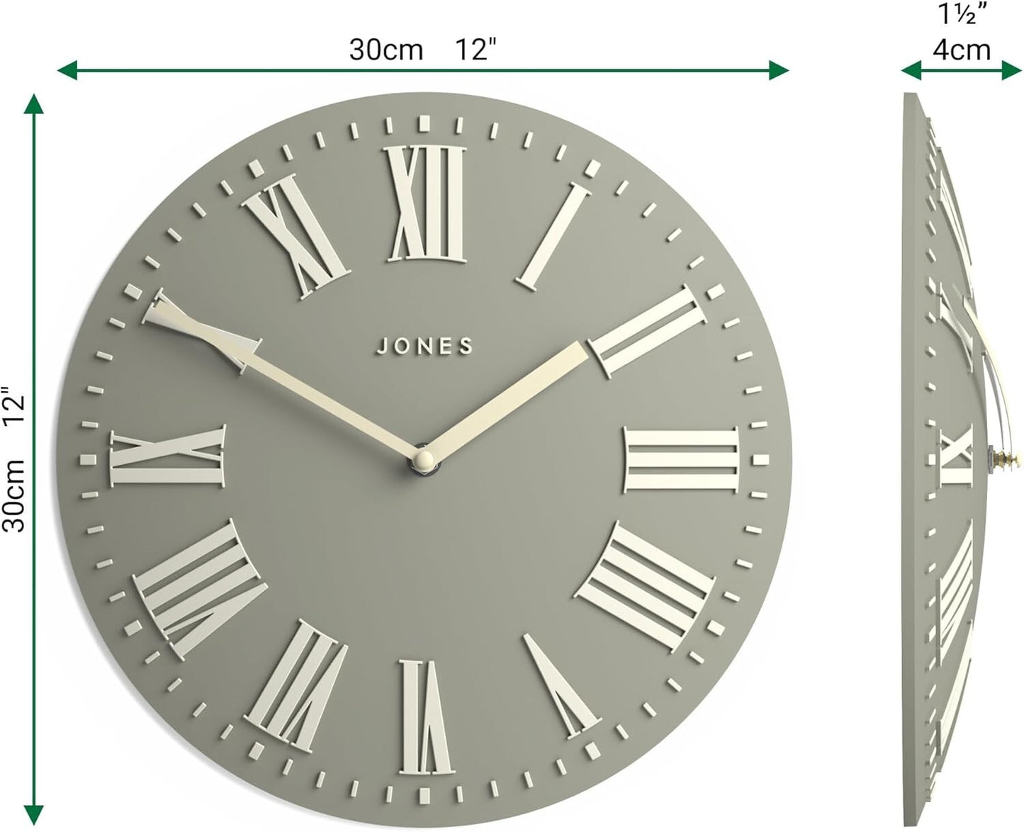 Orologio da parete convesso tradizionale da 12" per interni di alta qualità