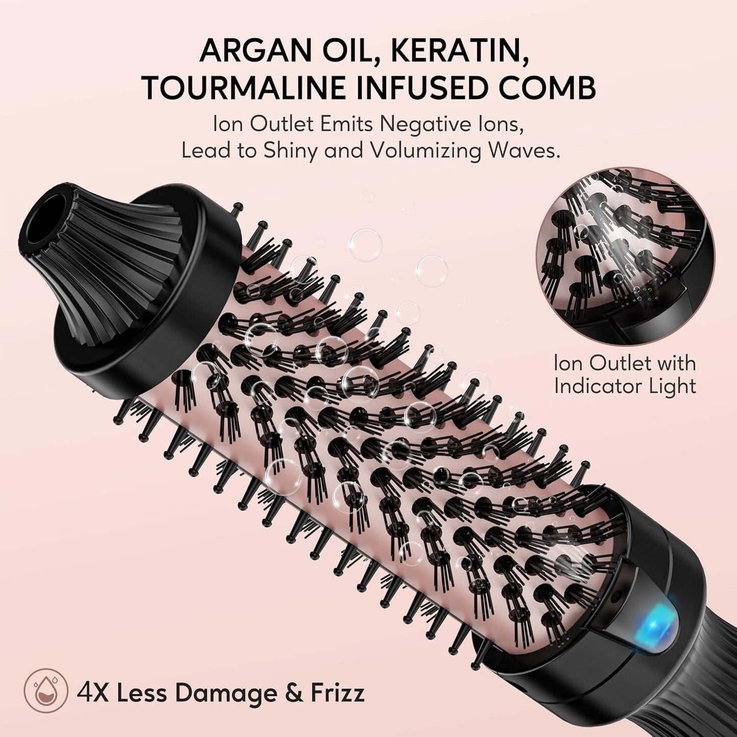 Terviiix Spazzola per capelli calda in ceramica tormalina ionica