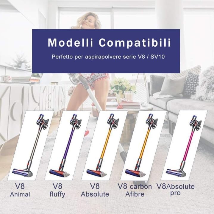 Batteria compatibile con Dyson V8 ricambio 6000mAh Dyson V8 SV10