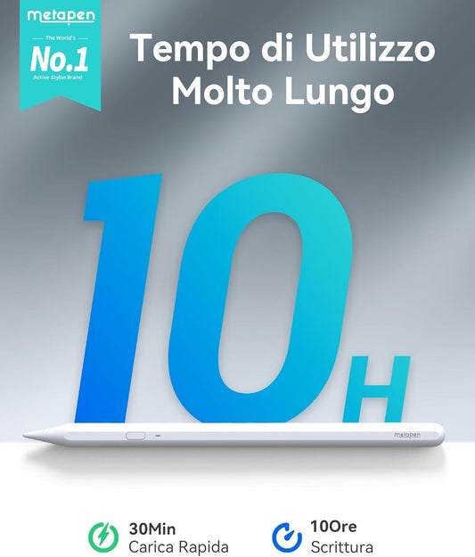 Metapen Penna A11 per Apple iPad 2018-2025 Pencil per ipad Compatibile con iPad