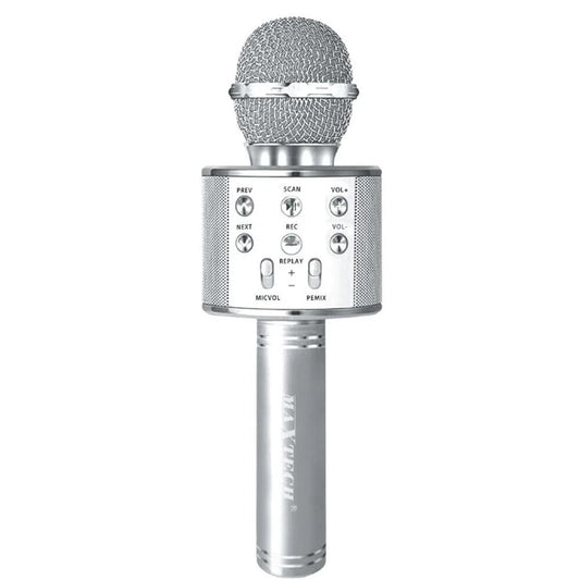 WS858 Microfono karaoke wireless Bluetooth 5 in 1 con luci a LED Altoparlante