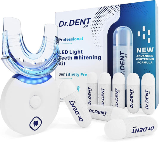 DrDent Kit Sbiancamento Denti Led Professionale - Formula senza sensibilità