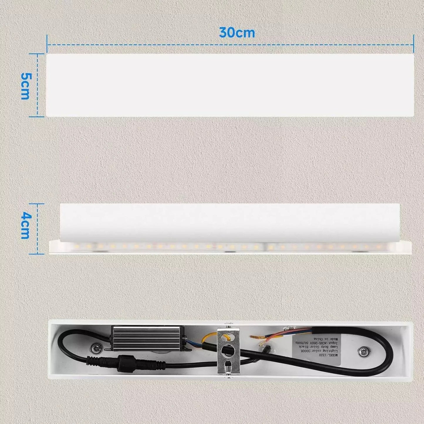 Applique da parete Kingwei 10W EU1320B 2 Pezzi per interno esterno BIANCO