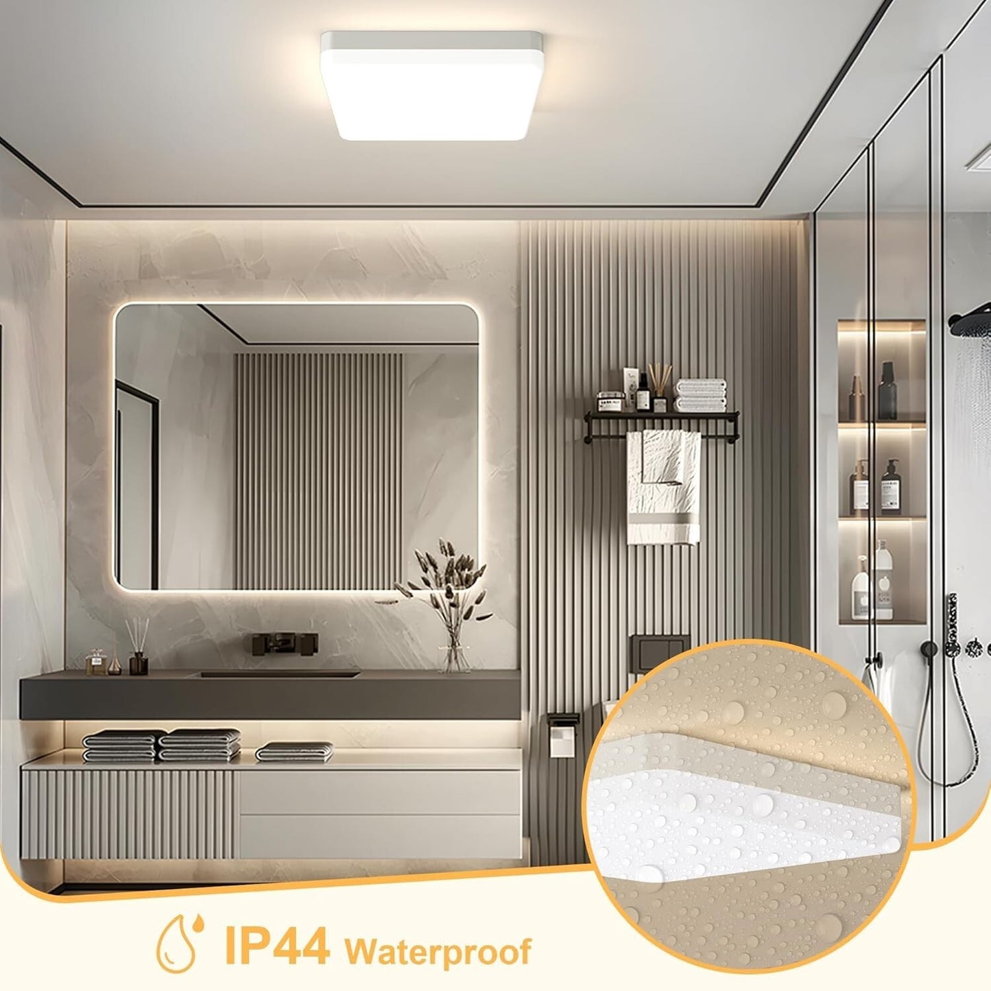 Plafoniera LED Soffitto Quadrata OTREN 4000K Lampada da Soffitto Moderna