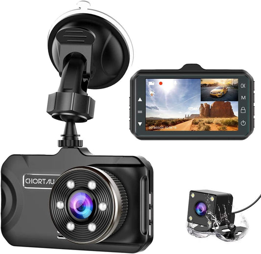 Telecamera Dash Cam Auto FHD 1080P 3 Pollici 170° Angolo Ripresa Posteriore