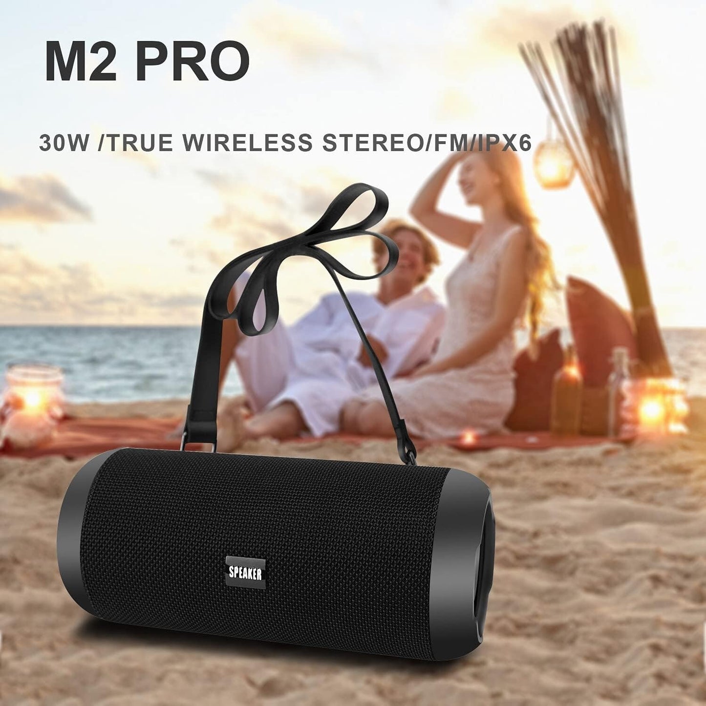 Cassa Bluetooth, 30W Altoparlante Bluetooth Portatili Hi-Fi Stereo 30 Ore di Rip