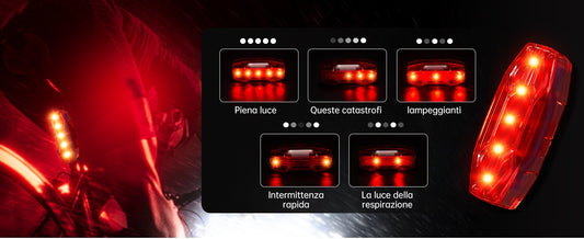 Luci Bicicletta LED Accessori Luce Bici Ricaricabili USB Anteriore Posteriore