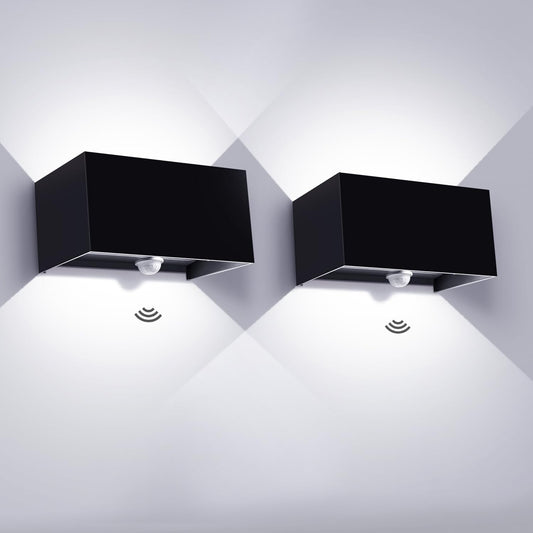 Kingwei 2 pezzi 20W Applique da Esterno con Sensore di Movimento 6000K Bianco