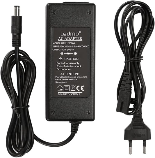 Alimentatore LEDMO 2 Pezzi 12V 5A Trasformatore 60W, Alimentatore 12v 5a Per Spi