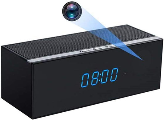 Telecamera Spia Altoparlante sveglia Audio Bluetooth Wifi, Grandangolo 140 °