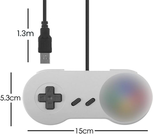 Controller USB cablati 2 pz Compatibili con emulatori SNES Joypad giochi retrò