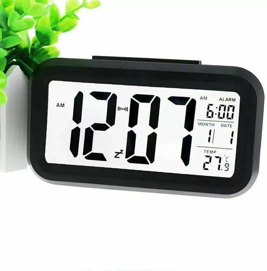 Orologio sveglia digitale da comodino tavolo a batteria temperatura data