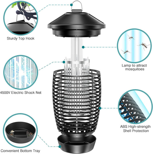 Lampada Anti zanzare Elettrica, 20W 4500V UV impermeabile PX4, Non Tossico