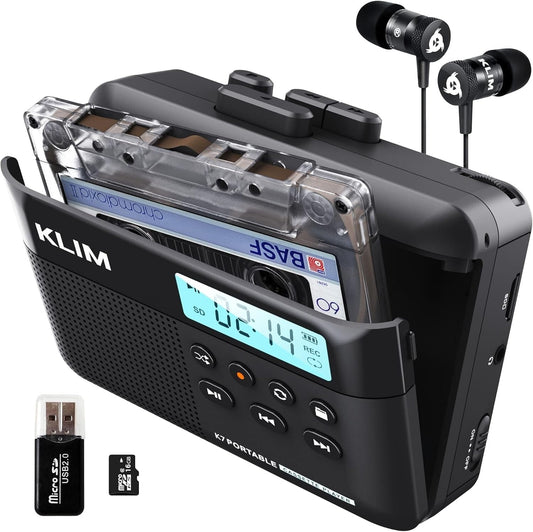 K7 Cassette Player Convertitore  MP3  Audio Portatile Microfono e Altoparlante