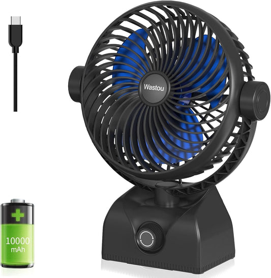Ventilatore da Tavolo Portatile Batteria da 10000mAh Ricaricabile USB regolabile