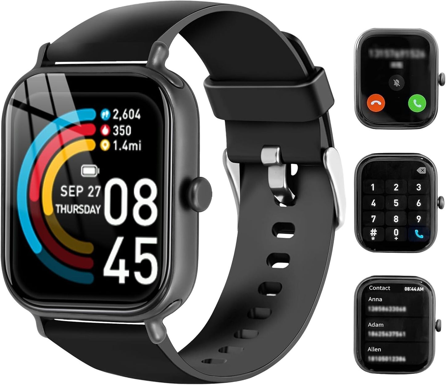 Smartwatch uomo donna, schermo HD  telefono fitness cardiofrequenzimetro