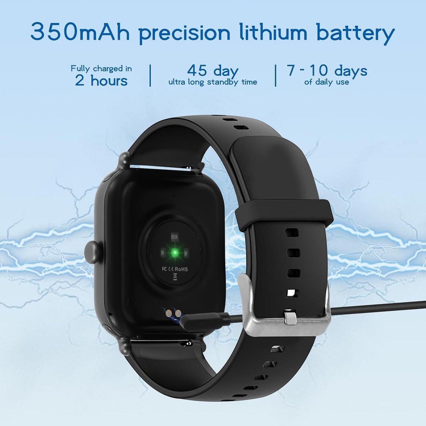Smartwatch uomo donna, schermo HD  telefono fitness cardiofrequenzimetro