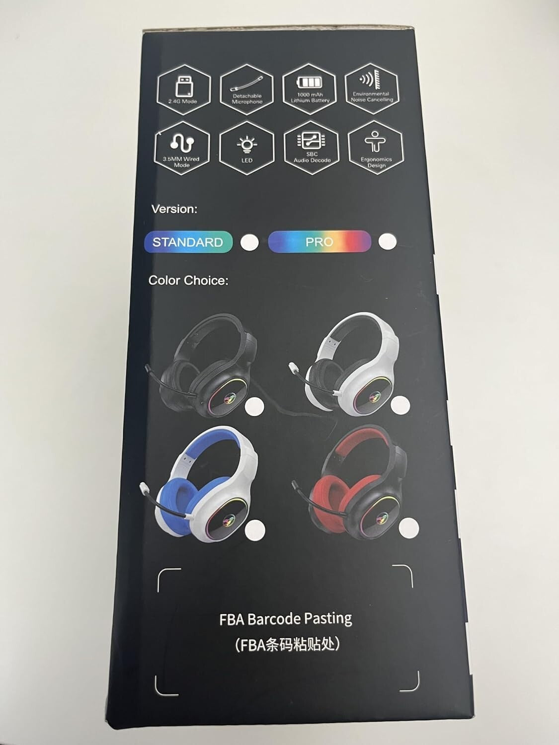 Cuffie gioco wireless Awinnasey PH1 2,con microfono, 4 GHz per PS5,PS4 PC Mac