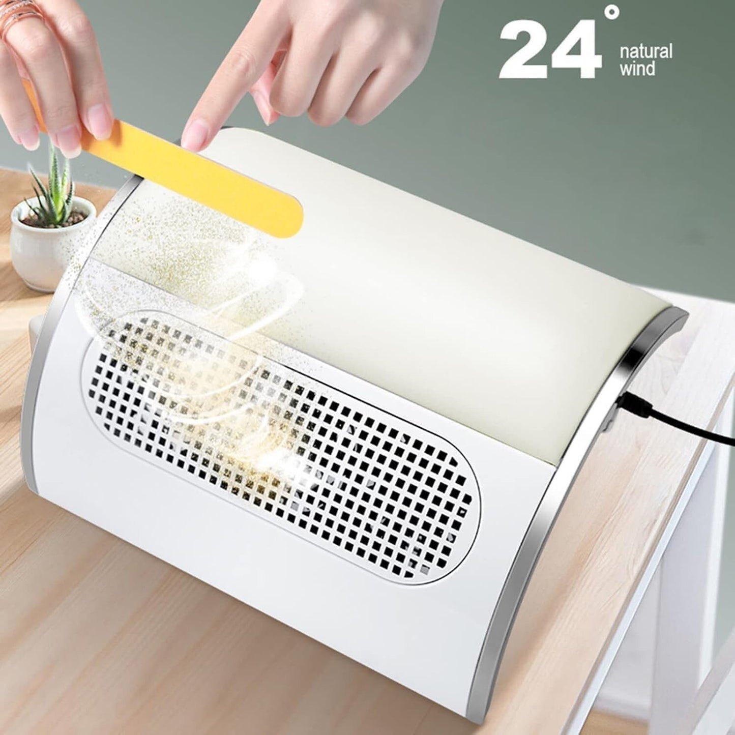 Aspiratore Unghie Professionale 80W Aspirapolvere Elettrico con 2 Sacchetti