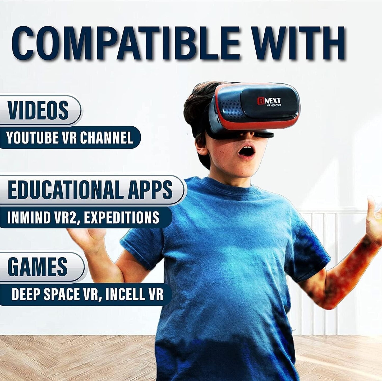 Realtà Virtuale, VR Occhiali Compatibile con iPhone/Android – Gioca con I Tuoi G