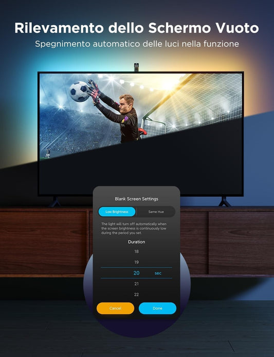 Govee LED TV Retroilluminazione 3 Lite con Correzione Fish-Eye Funzione 40-50 TV