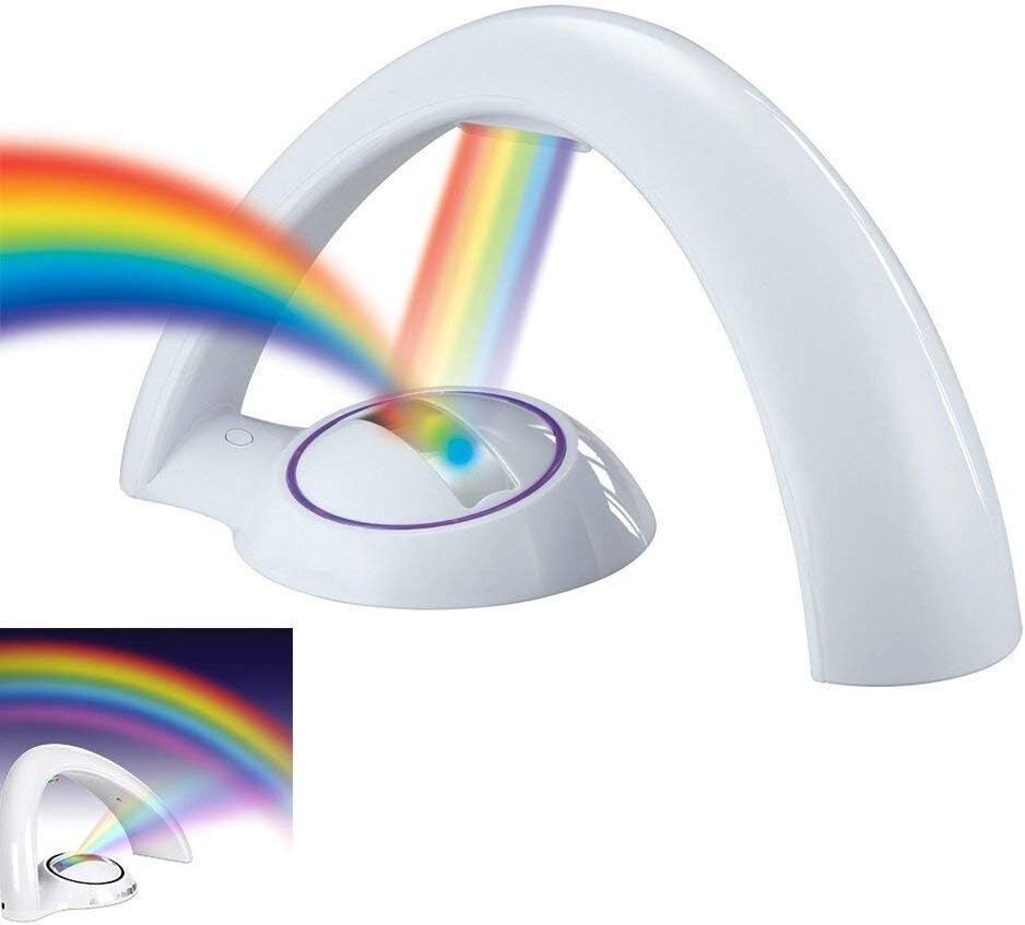 Proiettore LED arcobaleno portafortuna, luce notturna, lampada magica colorata