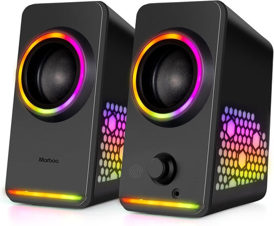 Altoparlanti per PC MARBOO RGB illuminati  da gioco USB jack da 3,5 mm Laptop