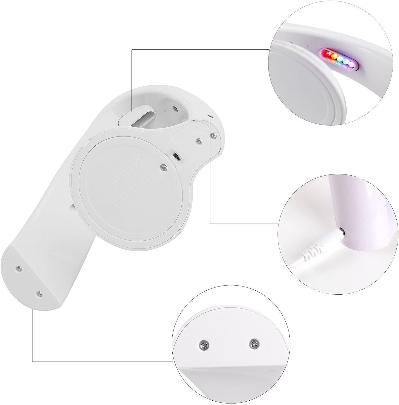 Proiettore LED arcobaleno portafortuna, luce notturna, lampada magica colorata