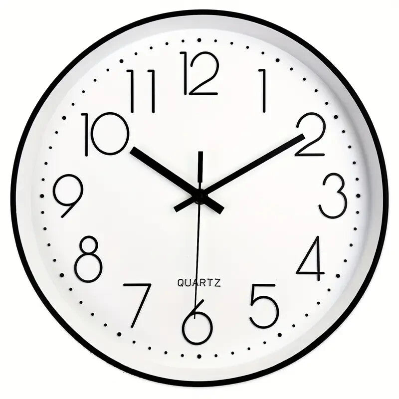 LENRUS, orologio da parete al quarzo moderno da 12 pollici, numeri arabi