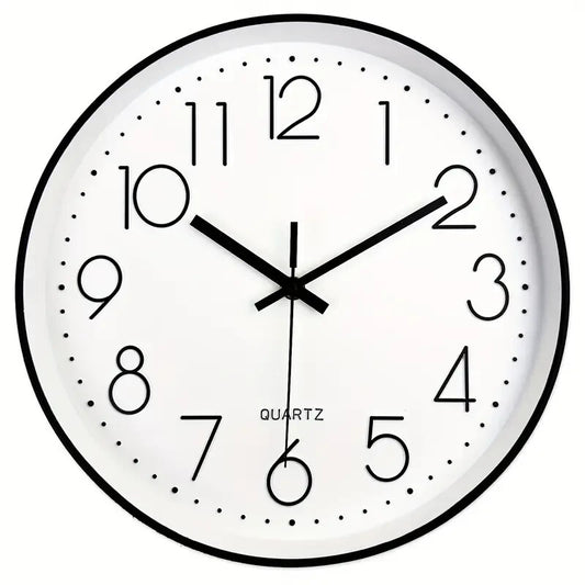 LENRUS, orologio da parete al quarzo moderno da 12 pollici, numeri arabi